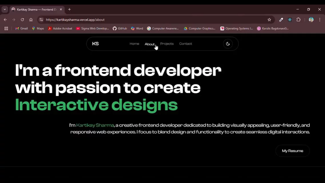 Portfolio Website image 1