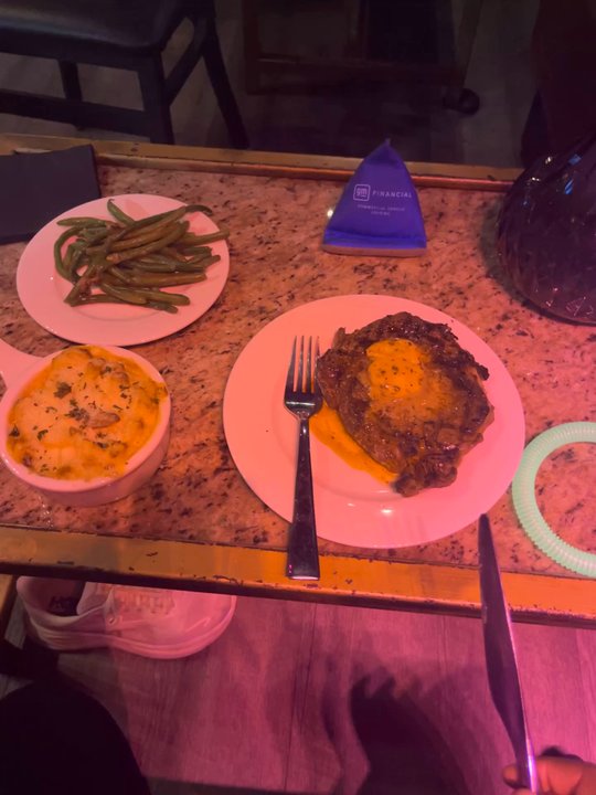 Katy Kickoff  - 16oz Ribeye with cowboy butter. Cajun shrimp Mac and cheese with garlic lemon green beans - Sports Bars Near Me - Katy, Texas