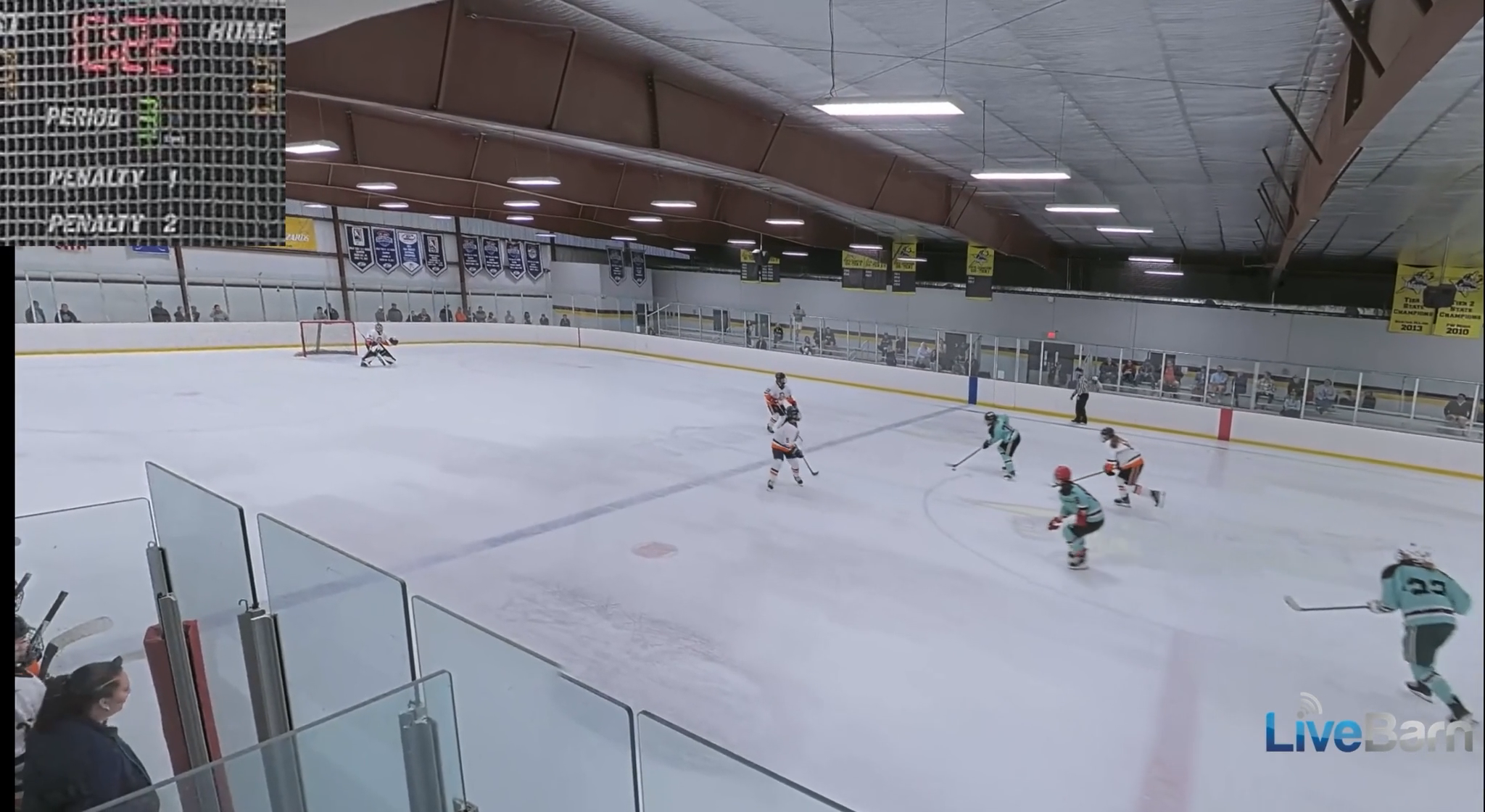 Macy Carter's Gritty Tip-In Goal |NP Elite #22 teal jersey white helmet