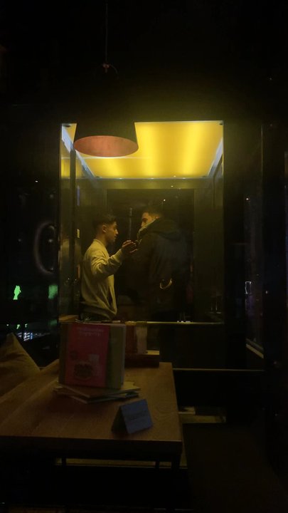 HANS IM GLÜCK - Tough guys in Hans I'm GLÜCK elevator, Basel Steinenvorstadt - Burgers Near Me - Basel, BS