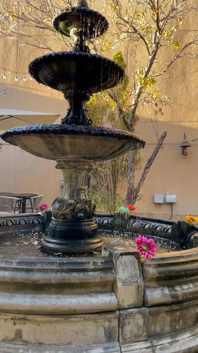 Mi Lindo Michoacán Mexican Restaurant - Fountain in the courtyard. So relaxing! - Mexican Near Me - Paducah, Kentucky