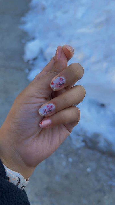 Playa Nail Spa - Lunar year and Valentines Day inspired with Cateye polish - Nail Salons Near Me - East Elmhurst, New York
