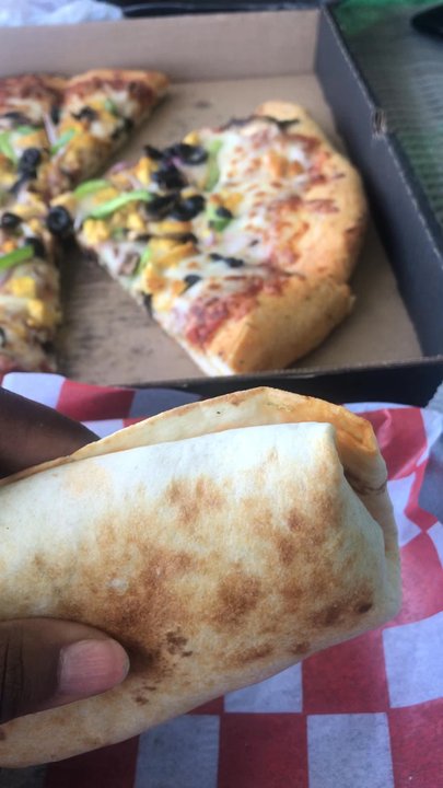 Yunque’s Pizza and More - Chicken supreme pizza and a chicken burrito - Pizza Near Me - Puerto Rico, Puerto Rico