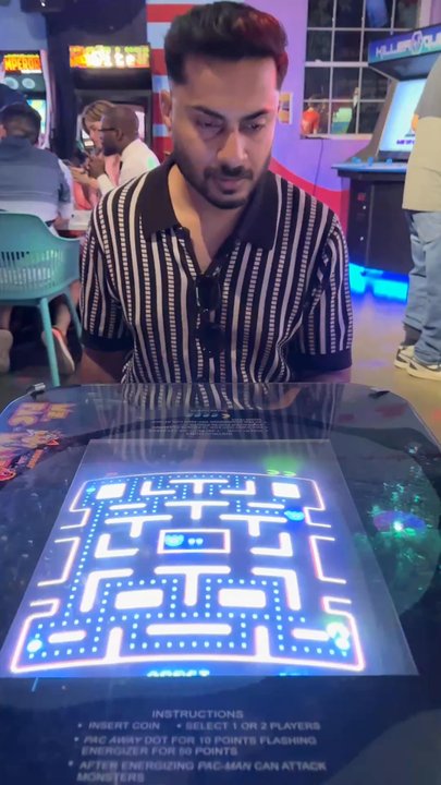 Happy Valley Arcade Bar - Playing PacMan! - Bars Near Me - Beacon, New York