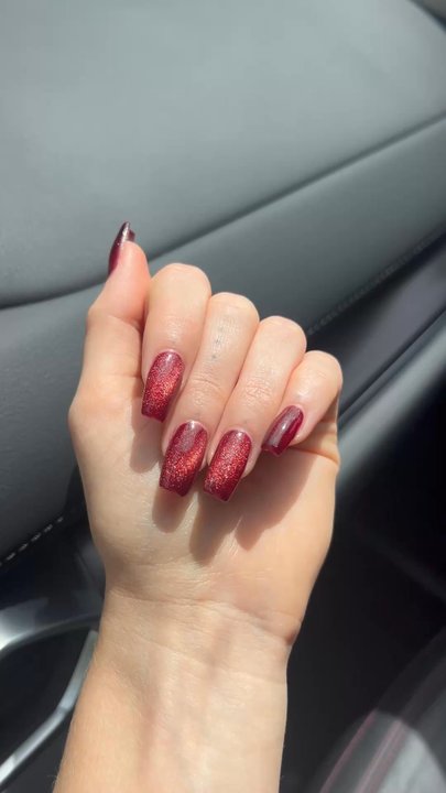 IE Nails - Burgundy cat eye nails by Irene! - Nail Salons Near Me - South Pasadena, California