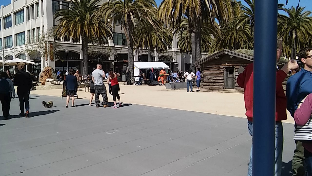 Jack London Square Wolf - The Funkanauts performing for the weekend events near the wolf at Jack London Square in Oakland - Public Art Near Me - Oakland, California