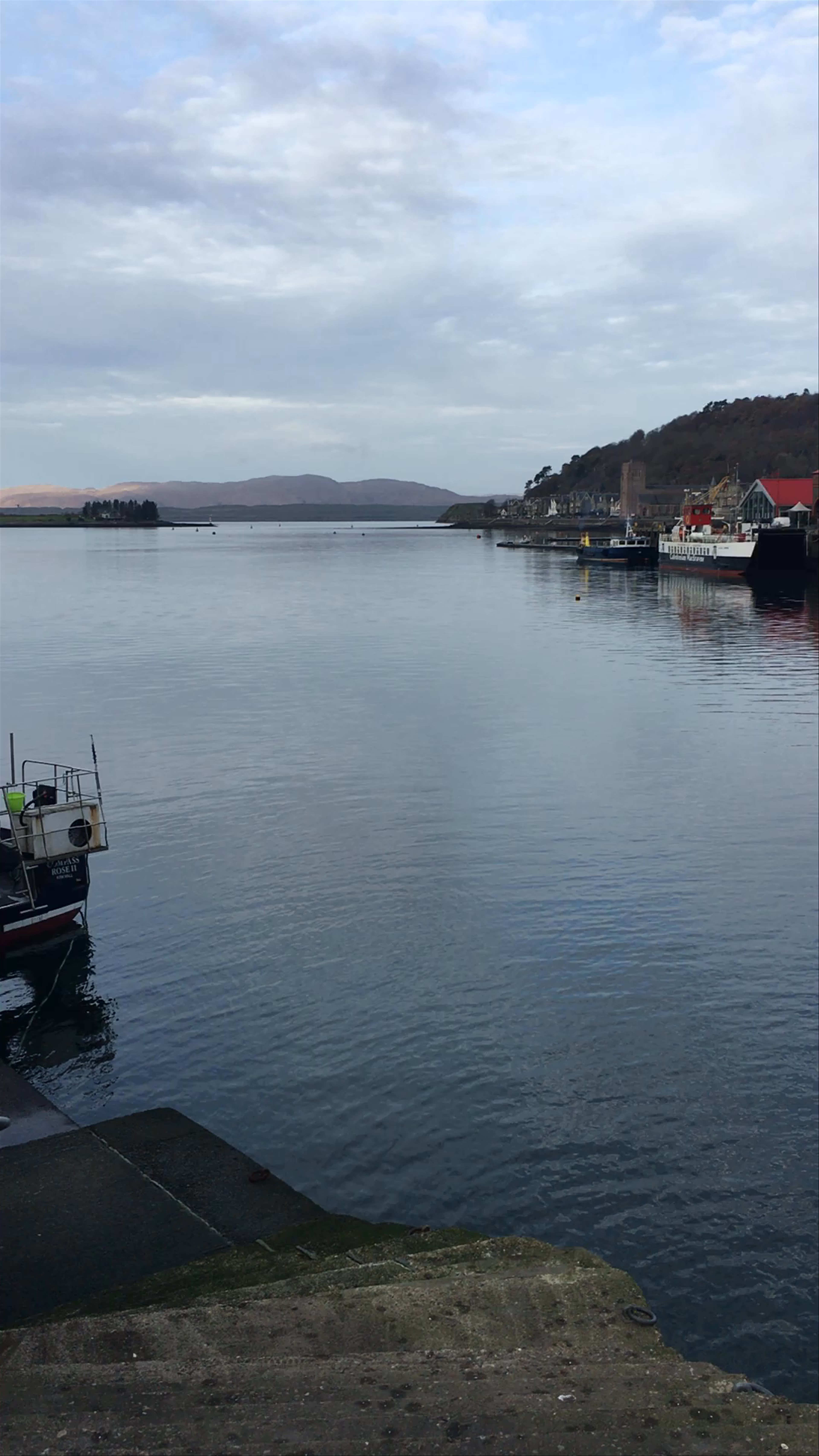 Serene Coastal Views of Oban Bay, Scotland