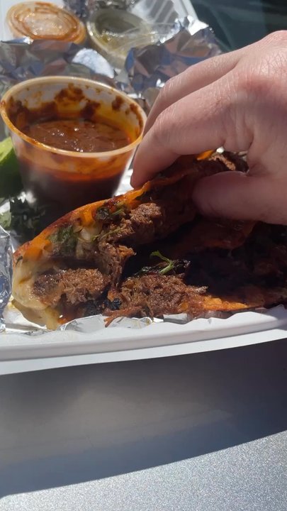 Birria Quesa Tacos - Dipping the tacos in the consume. Absolutely insane flavor! - Mexican Near Me - Syracuse, New York