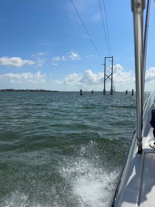 Sun Surf and Sand Charters - This was cool.  Racing around the power poles. - Boat Charters Near Me - Key West, Florida