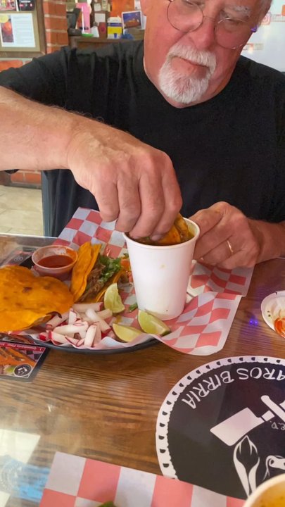 Los Barbaros Birria - Birria taco "dip". - Tacos Near Me - Belmar, New Jersey