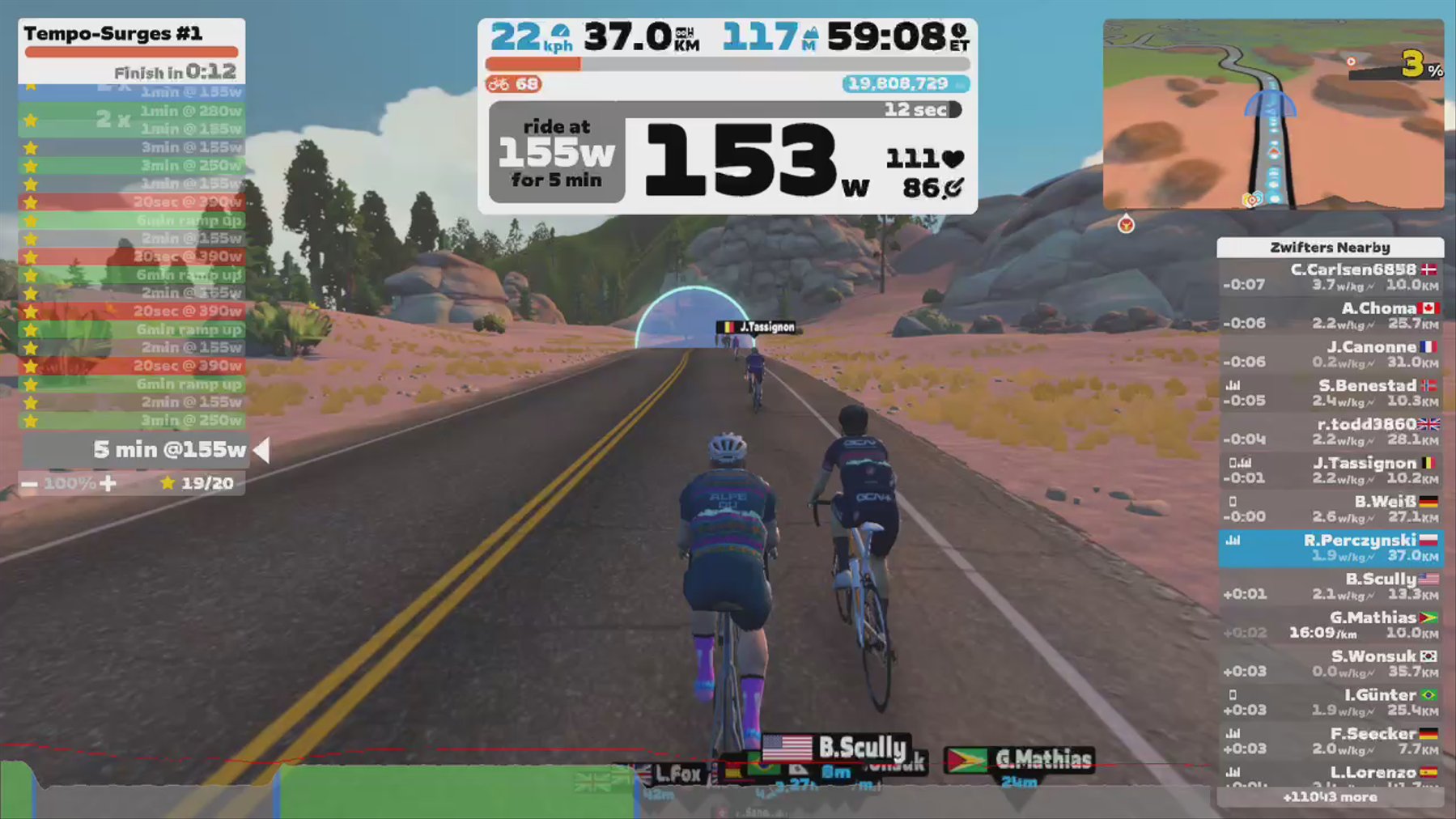 Zwift - Tempo-Surges #1 in Watopia