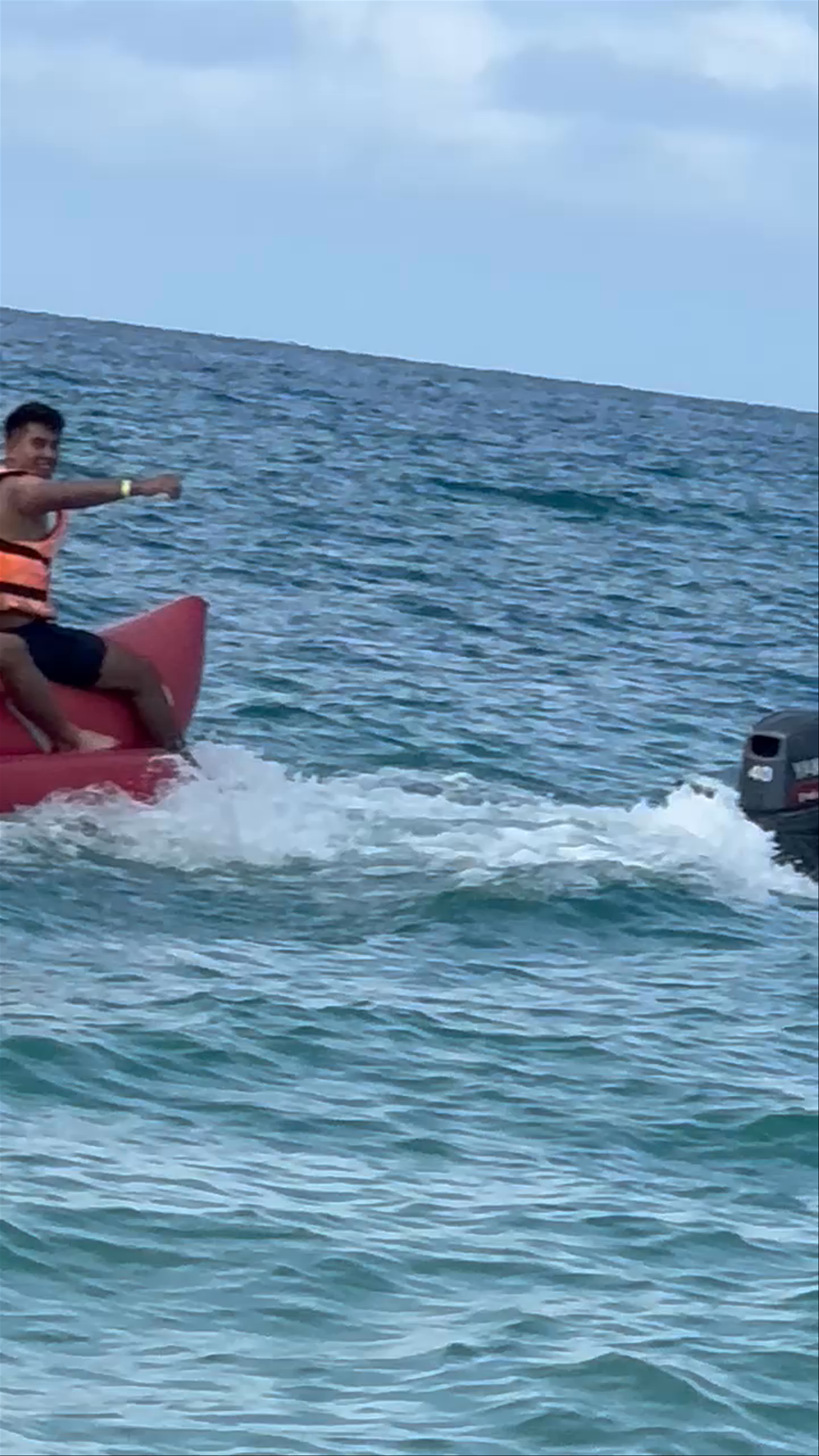 Thrilling Banana Boat Ride at Playa Blanca, Barú, Colombia