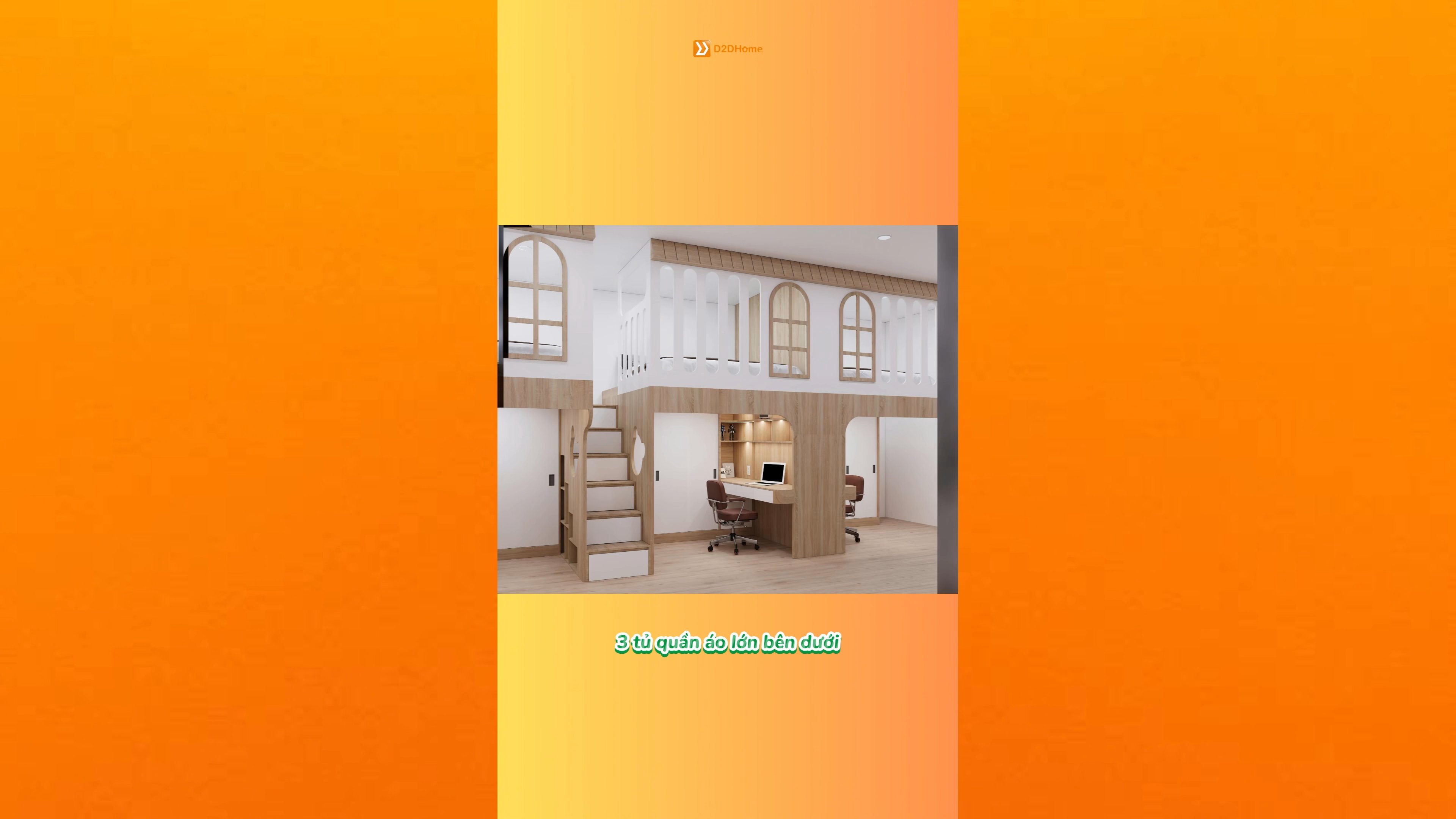 Phòng ngủ cho 3 bé