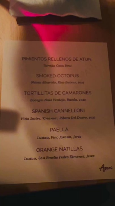 Aperi - Spain wine pairing dinner menu - Wine Bars Near Me - St. Louis, Missouri