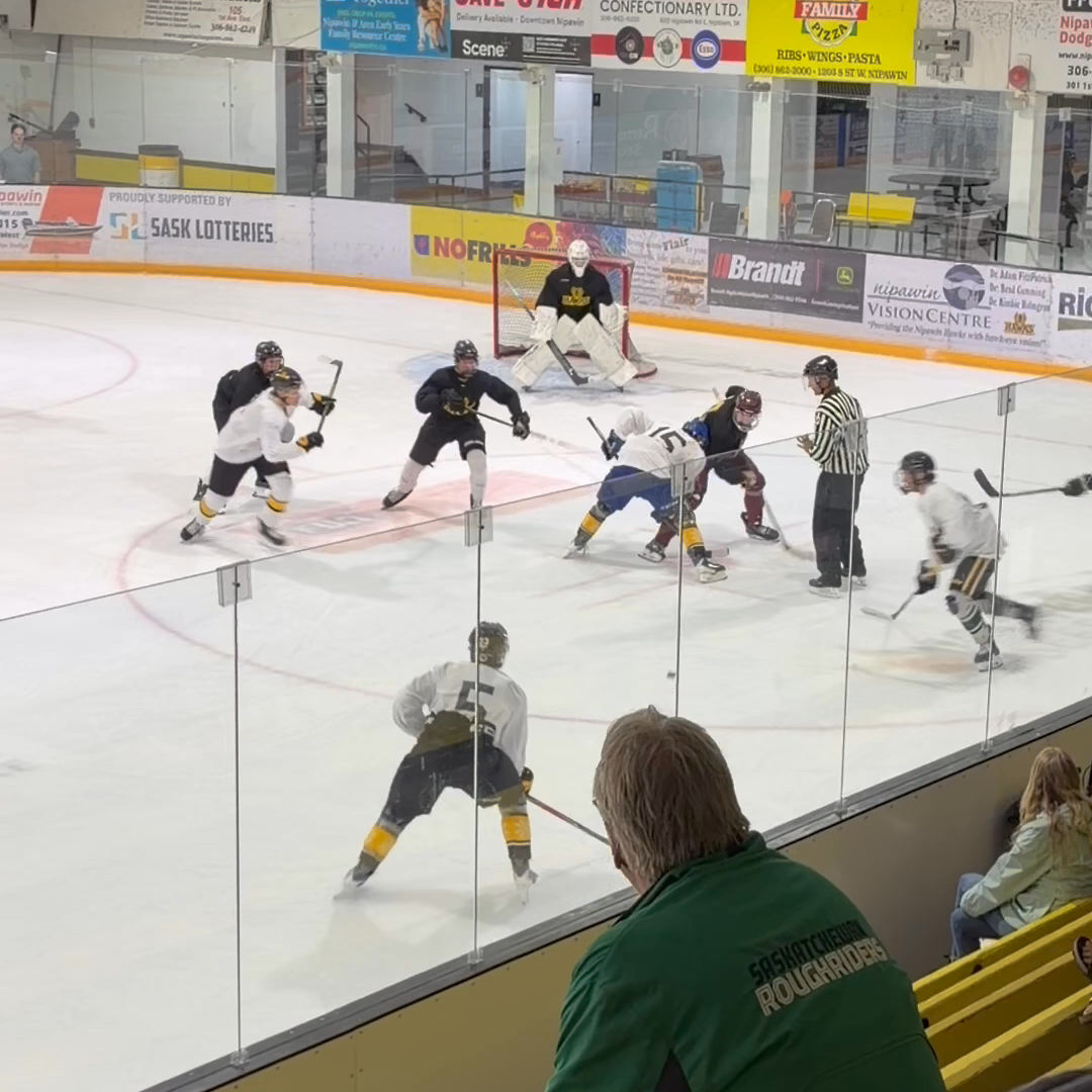 Noah Mason's glove save through traffic SJHL camp