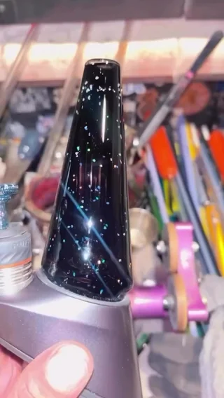Preview pic of Yeti dabs black crushed opal Puffco cone