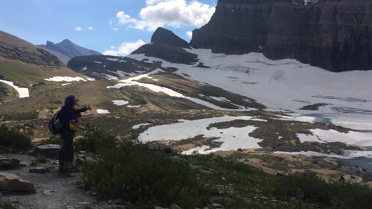 Many Glacier Hotel - Grinnell Glacier above Many Glaciers Hotel. - Hotels Near Me - Browning, Montana