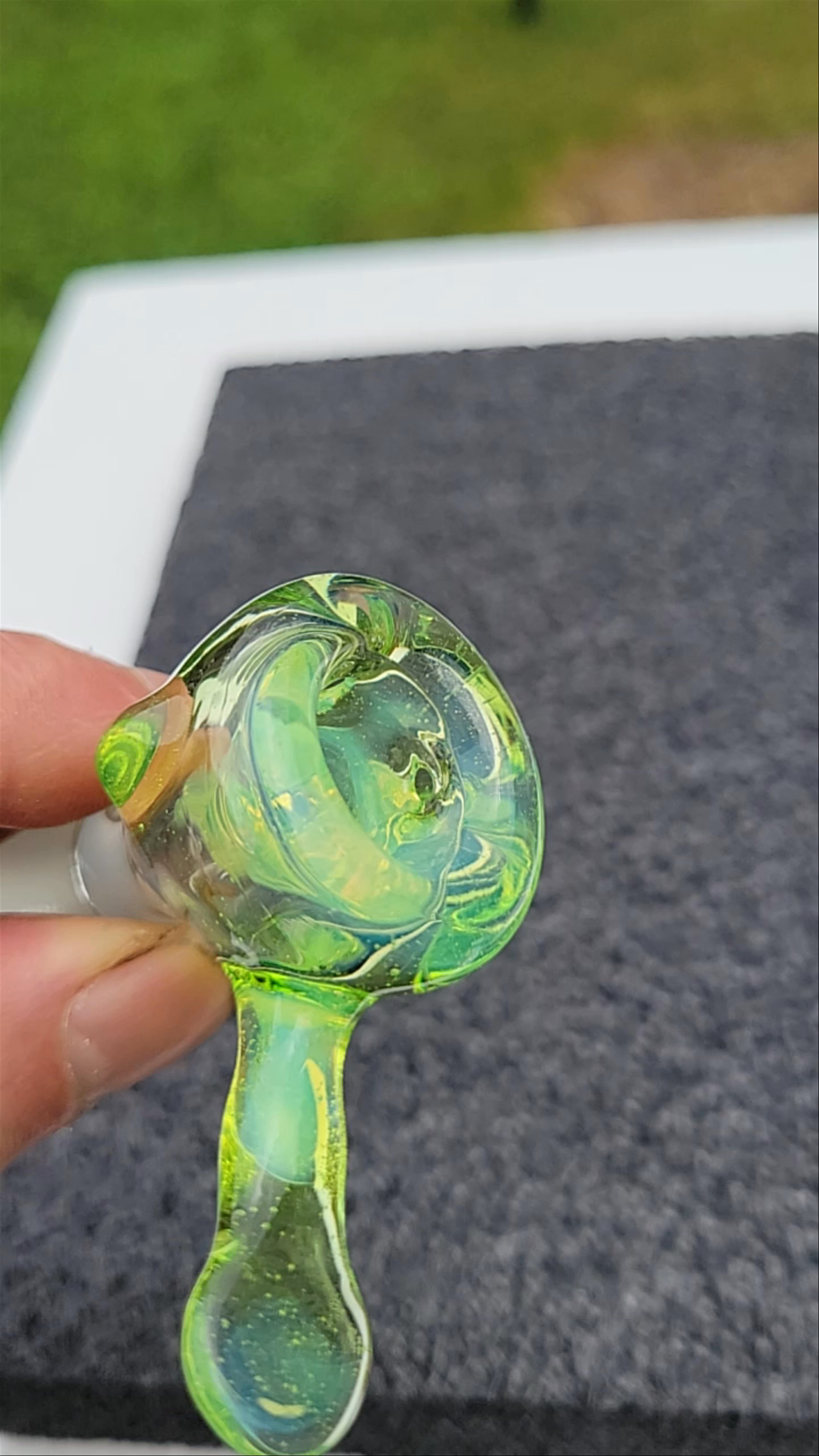 Preview pic of hash slide #10 3 hole absinthe and slyme