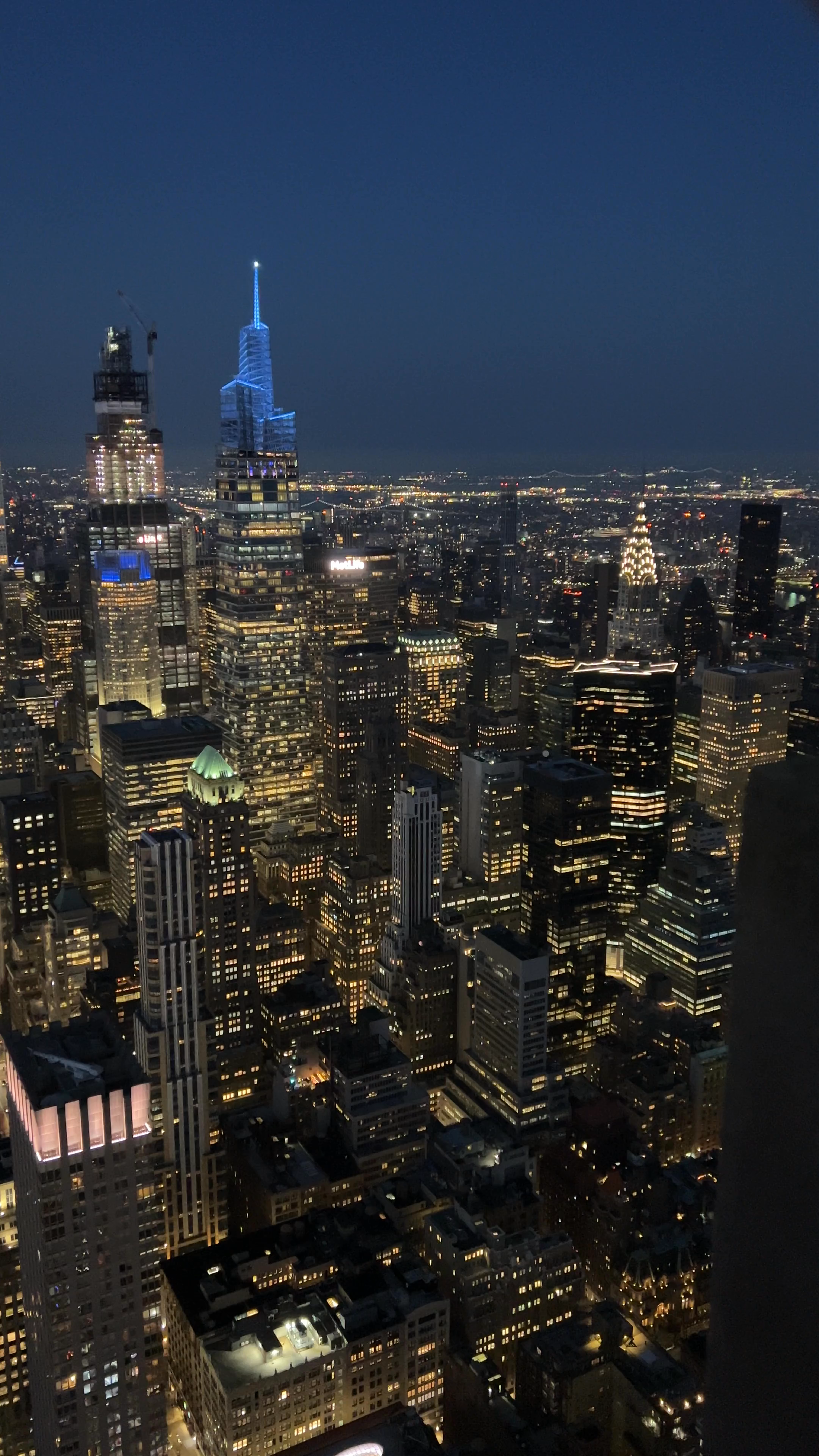 Majestic New York City Skyline at Dusk from Empire State Building