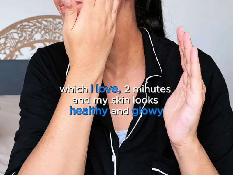 Skincare product demo