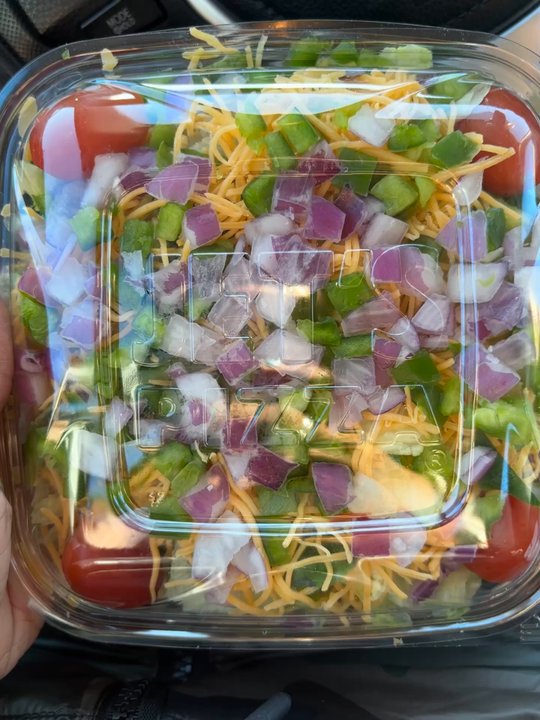 Jet's Pizza - Garden Salad with onions added - Pizza Near Me - Lawrenceville, Georgia