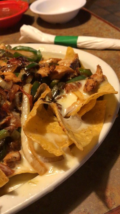 Monterrey Mexican Restaurant - Fajita chicken nachos and a large margarita - Mexican Near Me - Cayce, South Carolina