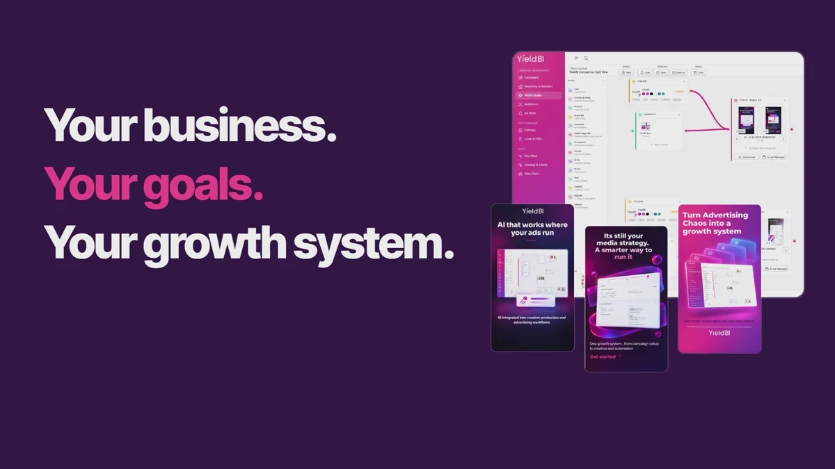 YieldBI growth platform overview: creative generation, campaigns, tracking and optimization