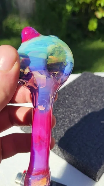 Preview pic of 3 hole hash pipe. Full color bubble hash spoon #6 vice city edition