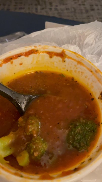 Basil Pasta Bar - Minestrone soup- no beans.  Just broccoli in a watered down tomato sauce.  Just weird. - Italian Near Me - Vancouver, British Columbia