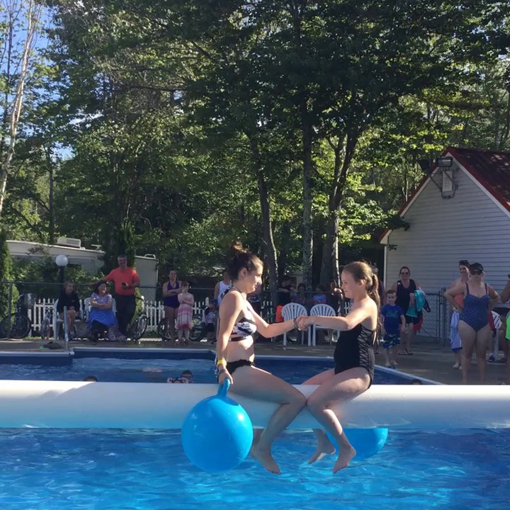 Bayley's Camping Resort - My sisters on the tube fighting to be the winner  (the one on the left wins) - Campgrounds Near Me - Scarborough, Maine