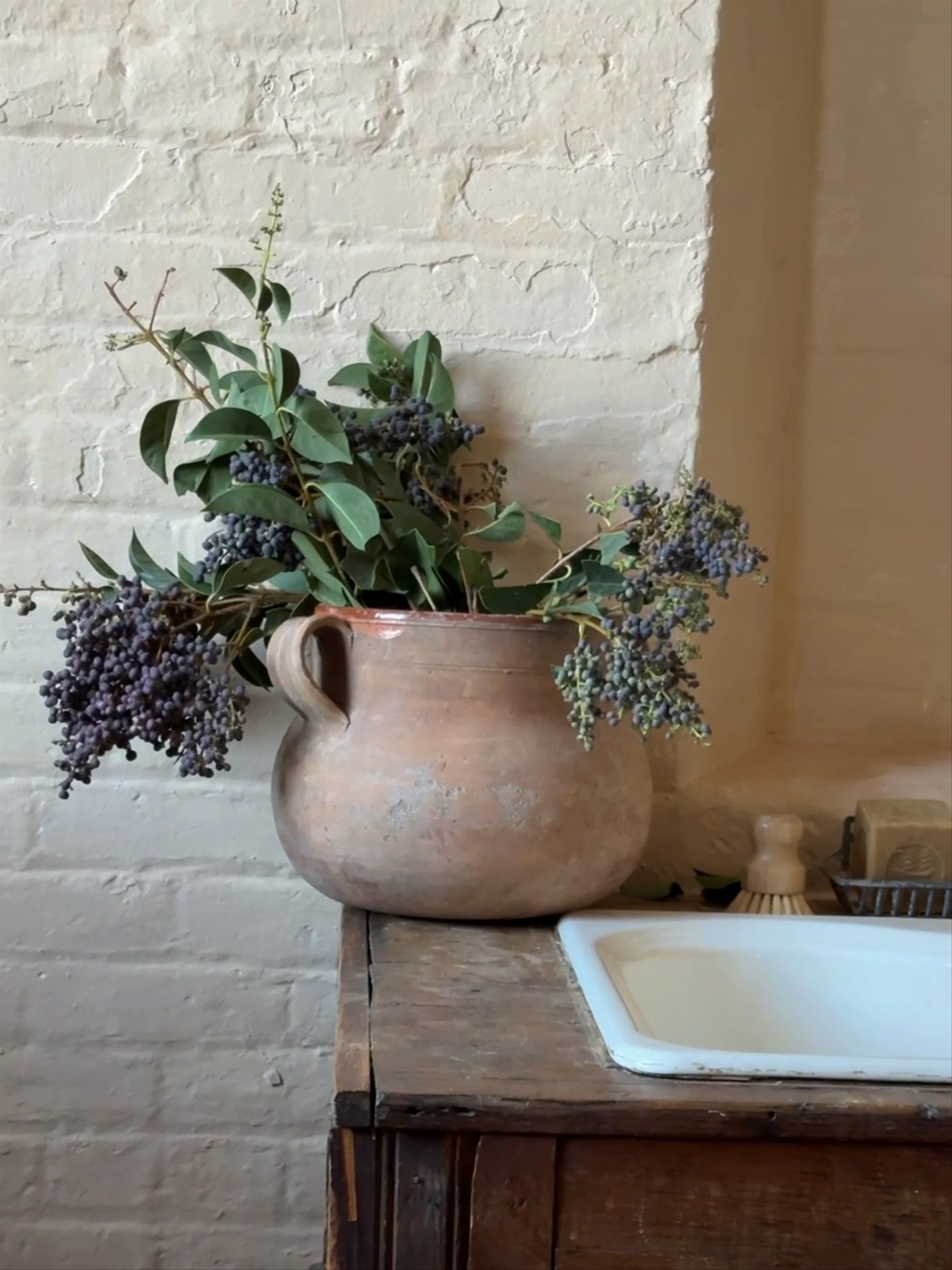 Antique Bellied Butter Churn Pot