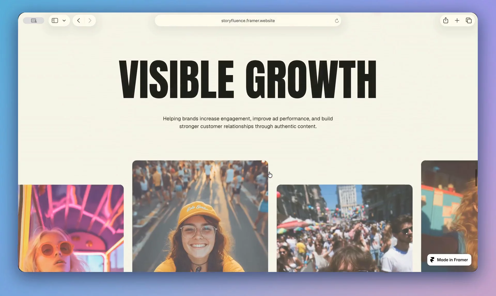 A closer look at StoryFluence in motion 🎬I built it for UGC creators and content agencies who want to stand out. Most creator sites go clean and minimal, so I went the opposite way bold, editorial, high-energy. Full 4-step process, testimonials, FAQ, and a documented style guide.Would love to hear what you think!https://storyfluence.framer.website