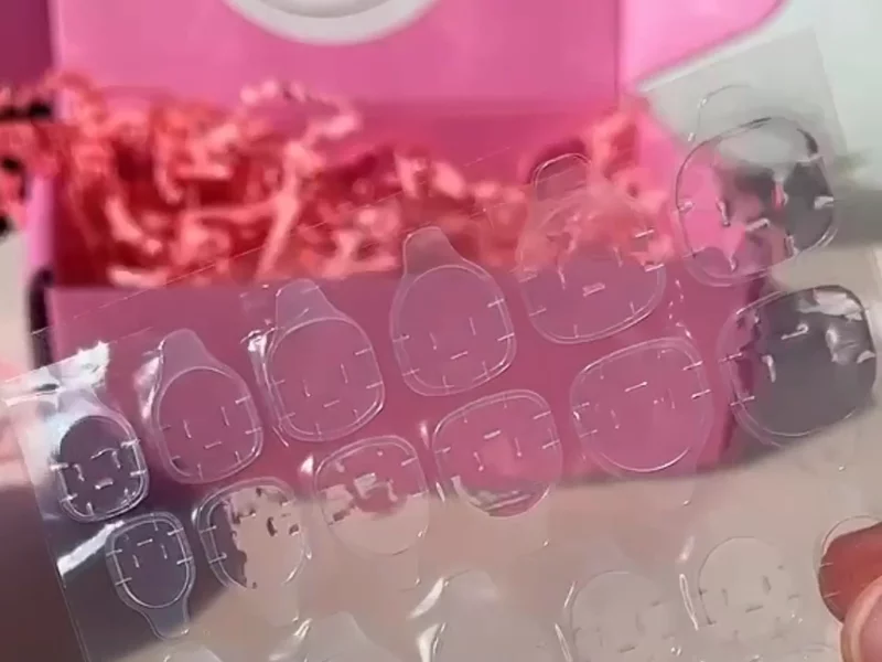 Showing how quick and easy to use these press on nails