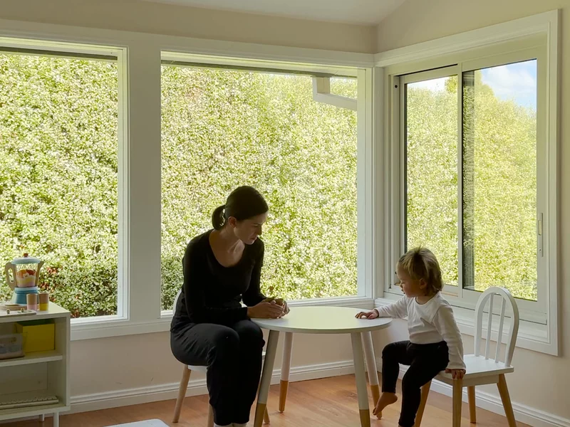 Kids White & Natural Isla Table & Chair Set
