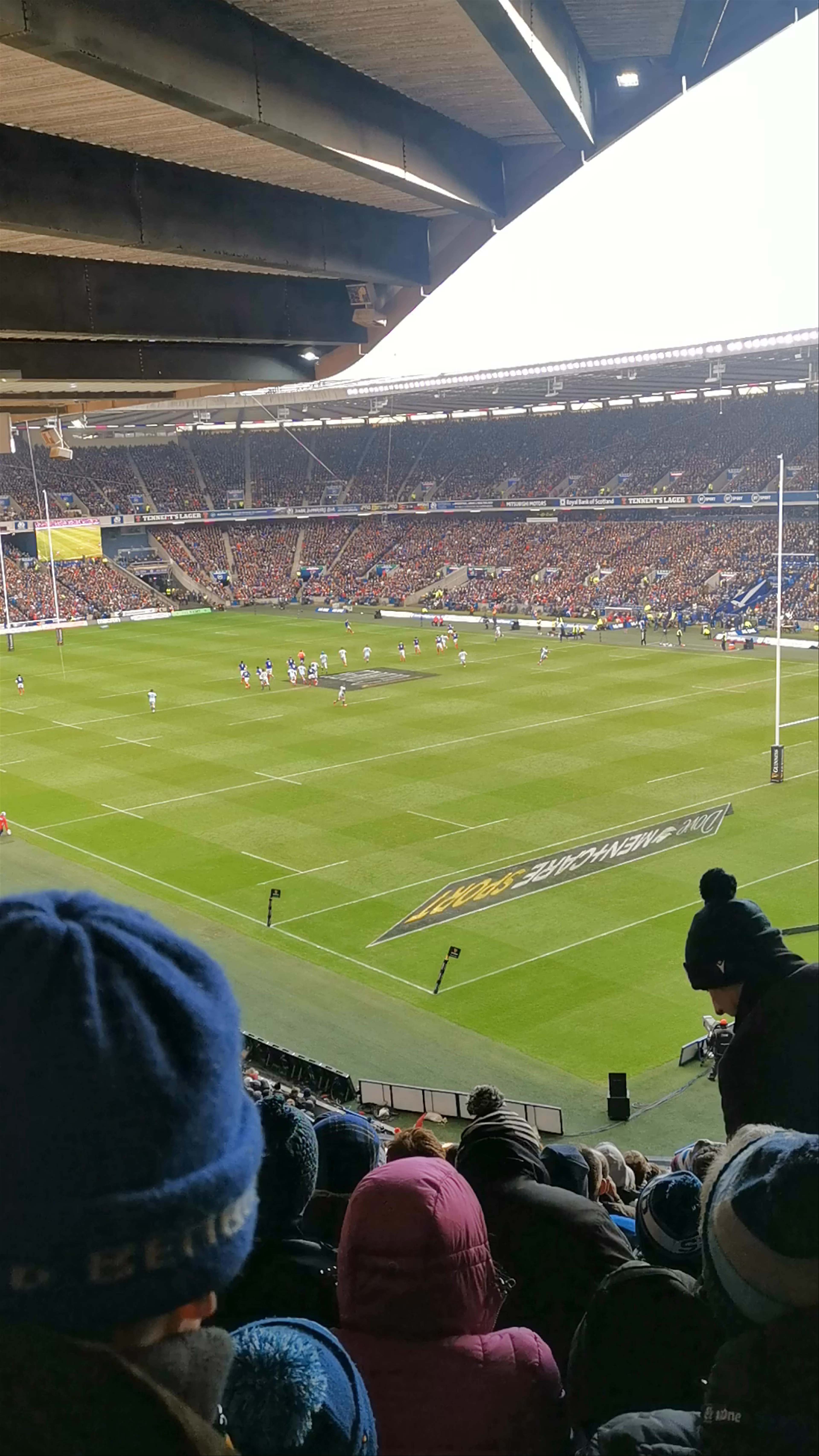 Electrifying Rugby Match at Murrayfield Stadium, Edinburgh