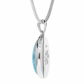 Larimar Oval Sterling Silver Necklace