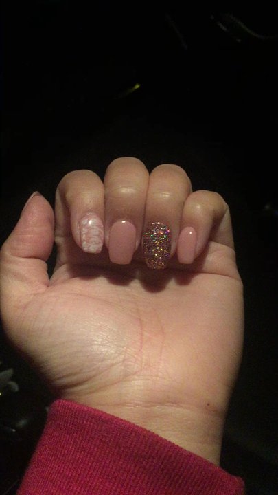 Sandy Nail Care - Sns dipping powder with shellac. I'm in love with this new set, especially the glitter. - Nail Salons Near Me - Newark, California