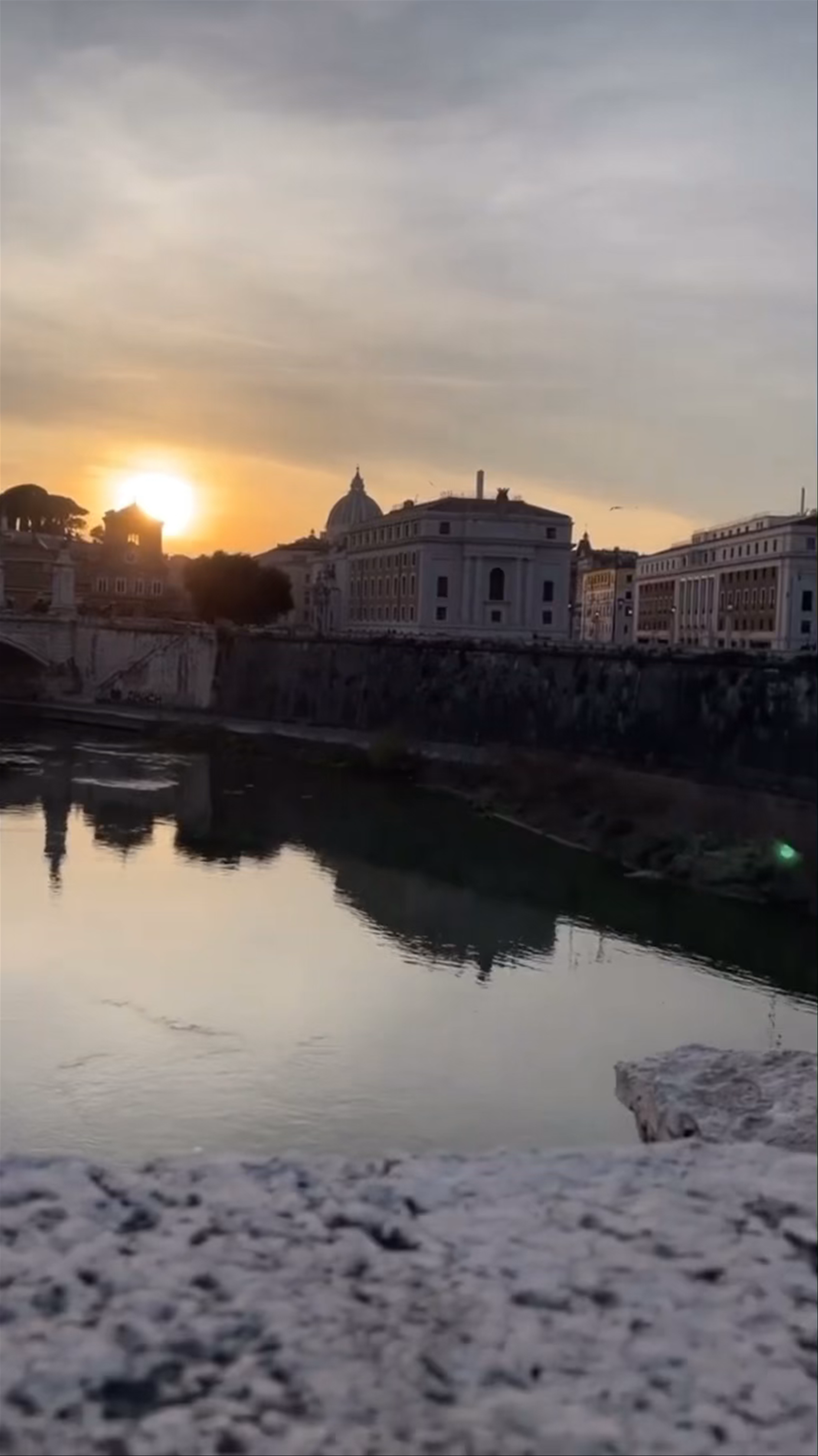 Sunset Stroll on Ponte Sant'Angelo, Rome