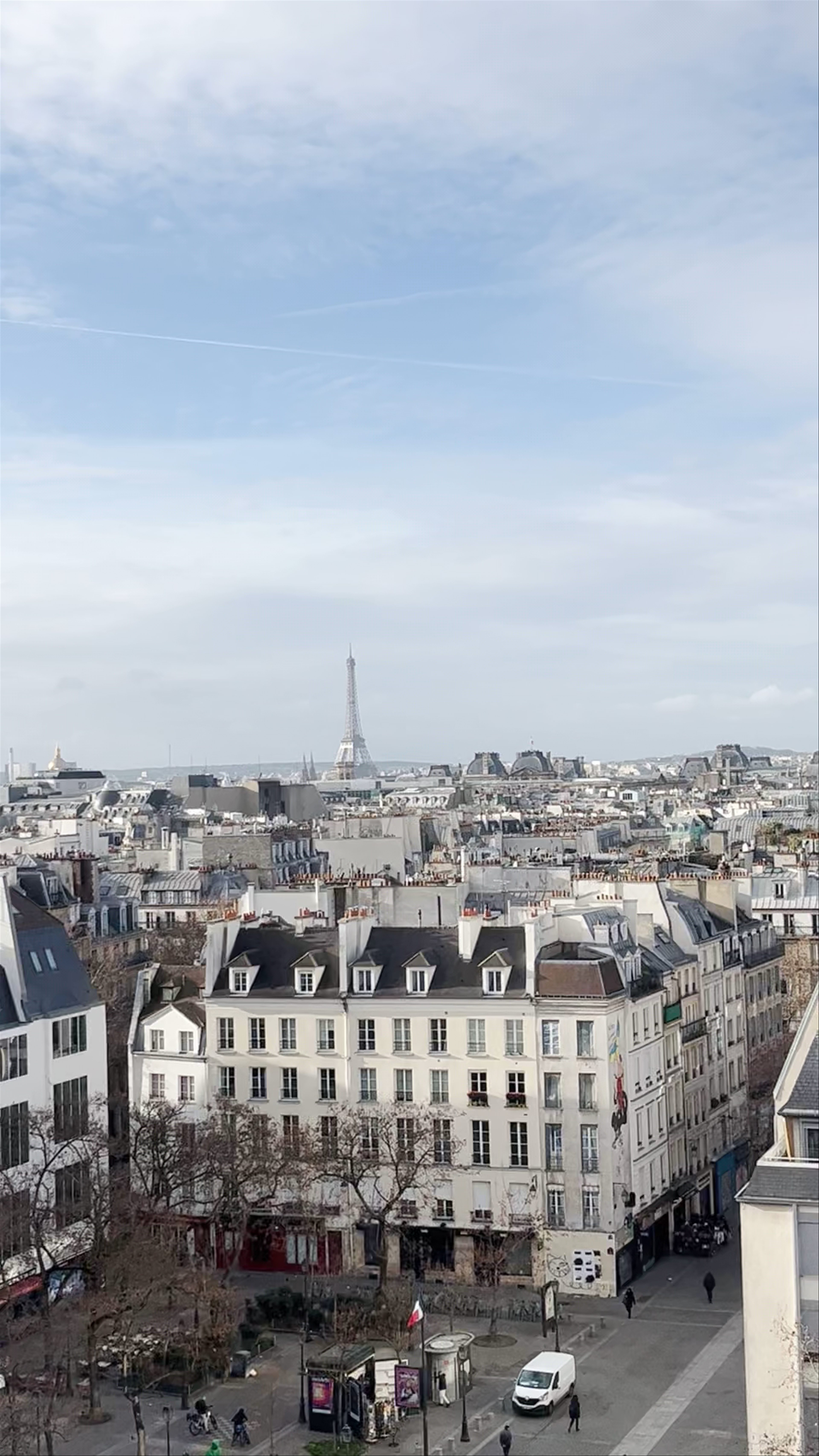 Panoramic View of Paris from Centre Georges Pompidou