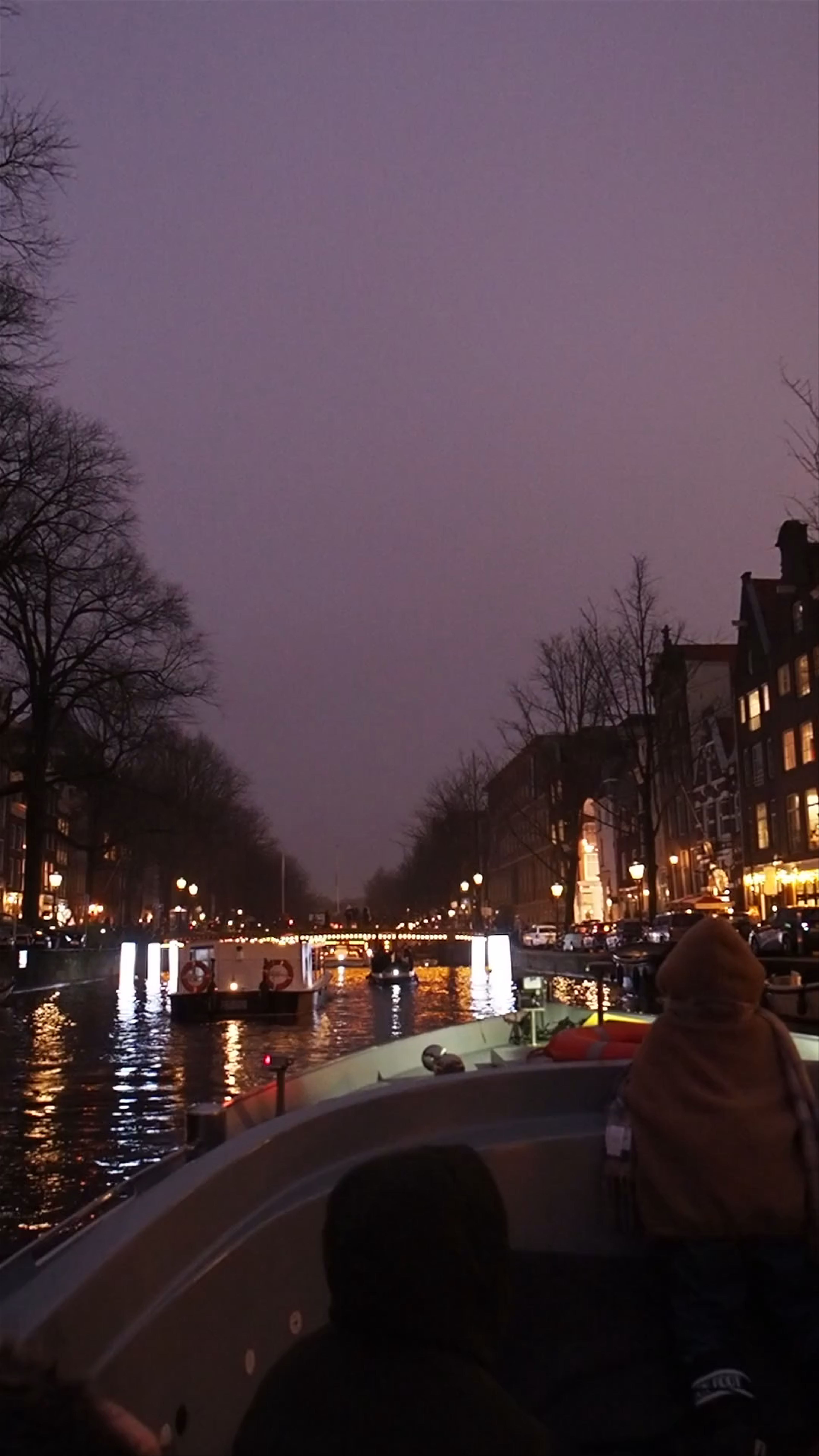 Stromma Damrak Amsterdam Canal Cruise at Twilight