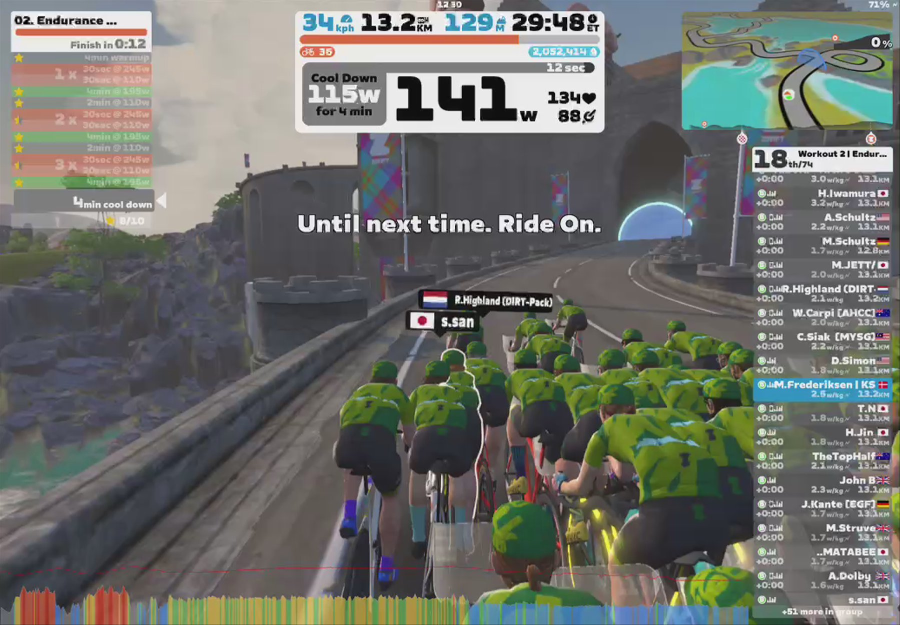 Zwift - Group Workout: Short - Endurance Escalator  on The Muckle Yin in Scotland