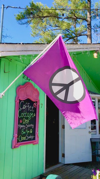 Coffee Cottage - Coffee Cottage peace flag - Coffee & Tea Near Me - Calabash, North Carolina