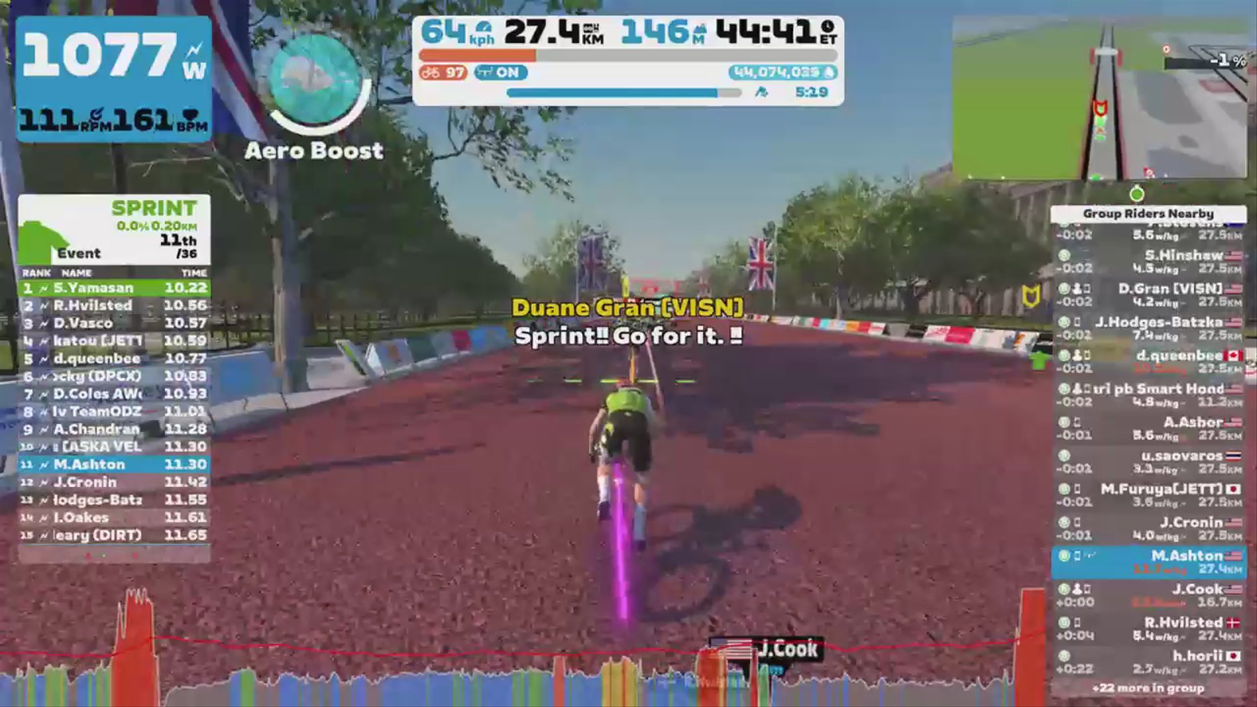 Zwift - Group Ride: Kinetic Group Ride (B) on Classique in London