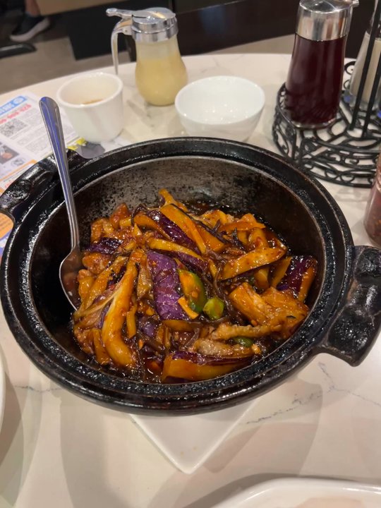 KW Cafe - 1/20/25 魚香茄子 DC03. Eggplant with Garlic () so good! ORDER IT! - Hong Kong Style Cafe Near Me - Rowland Heights, California