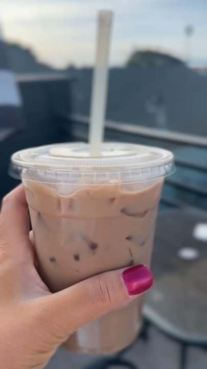 Steaming Bean - Yummy iced cherry chai and a cute balcony to enjoy it on. - Coffee & Tea Near Me - Pismo Beach, California