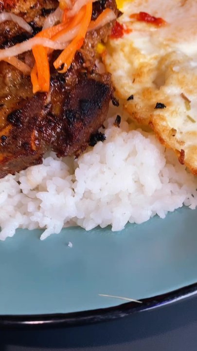 Jojo's Cafe - COM SUONG NƯỚNG (RICE W PORKCHOP & EGGS), NƯỚC MÍA (SUGARCANE JUICE) - Vietnamese Near Me - Philadelphia, Pennsylvania