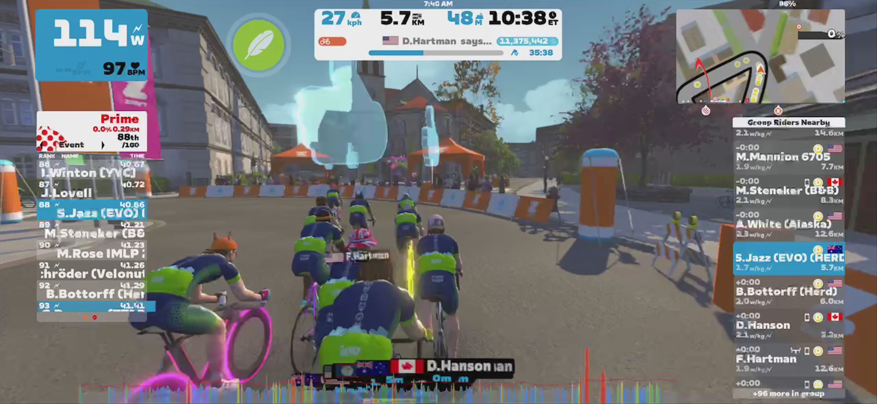 Zwift - Group Ride: The HERD Thirsty Thursday (D) on The Bell Lap in Crit City