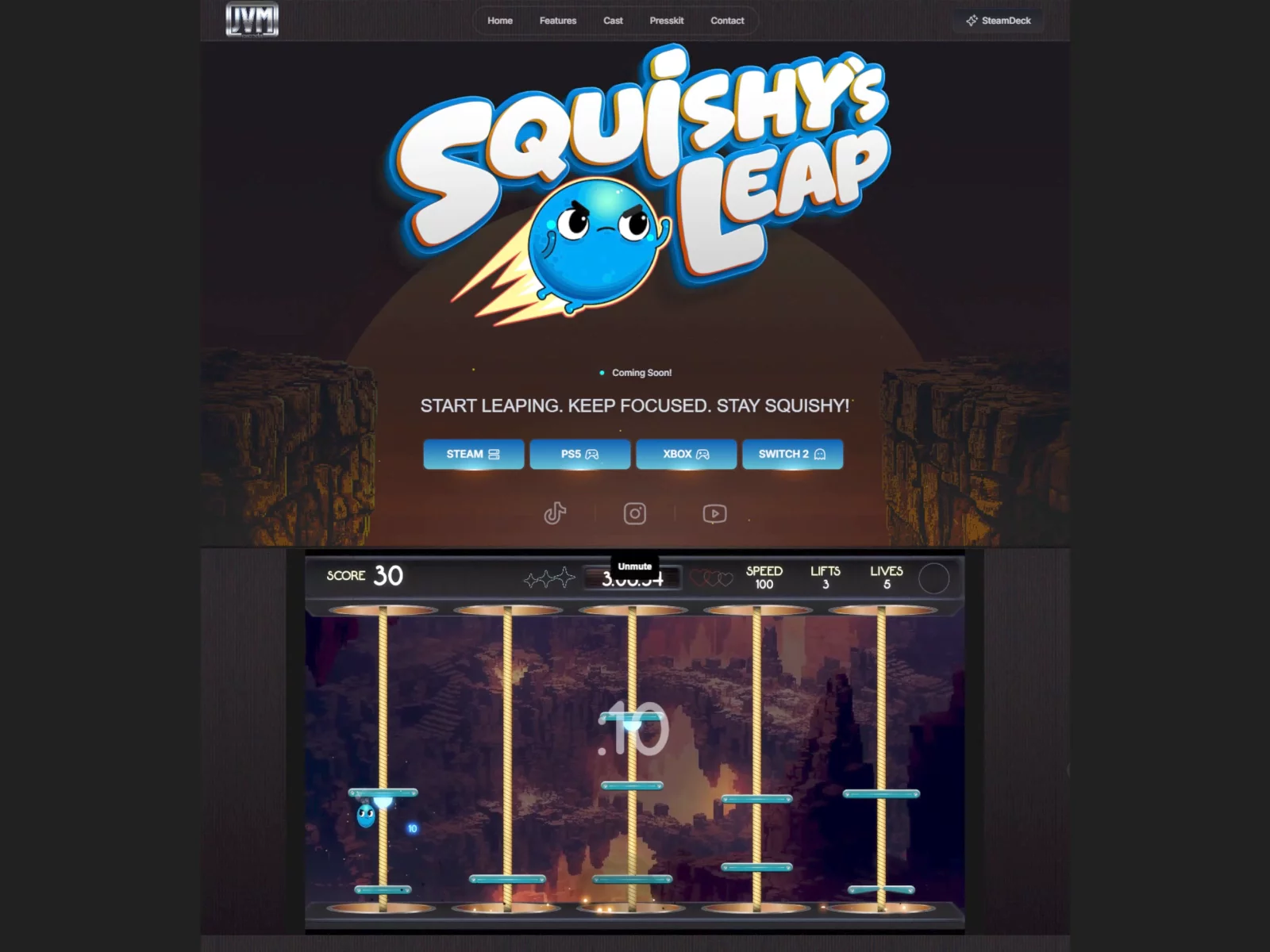 This is the site for Squishy's Leap, an arcade game coming out later this year.https://jvmarcade.com/