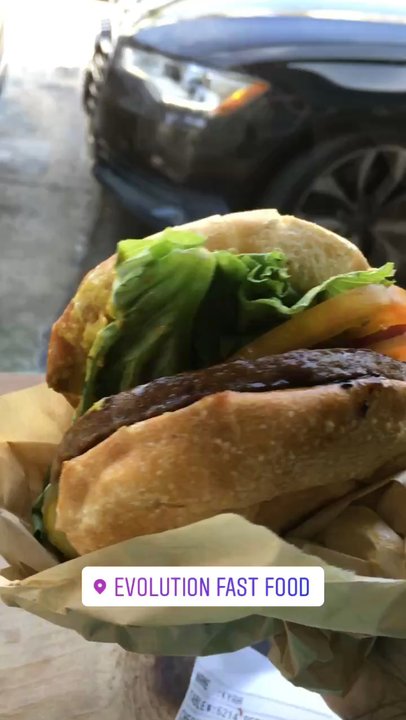 Evolution Fast Food - Cheese burger! - Vegetarian Near Me - San Diego, California
