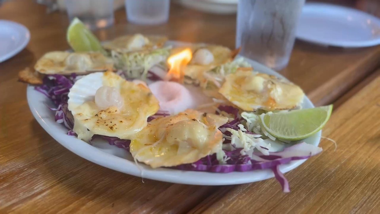 Ochos 888 - Checkout the presentation of this Parmesan scallop  So tasty must get - Peruvian Near Me - Honolulu, Hawaii